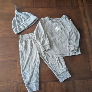Carter's Gray Striped Baby Outfit